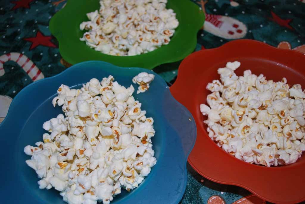 Bowls of popcorn