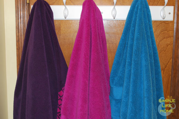 colored towels