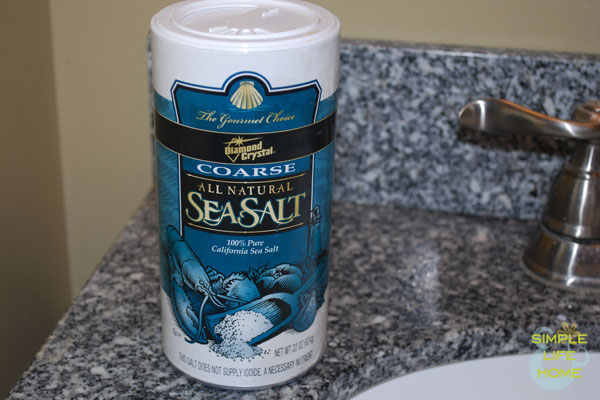 Sea salt to clear clogged drains