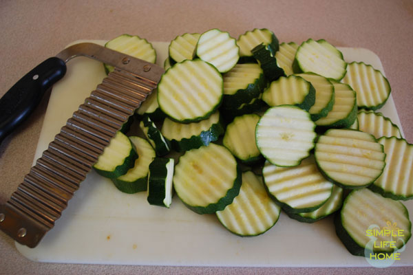 Sliced zucchini