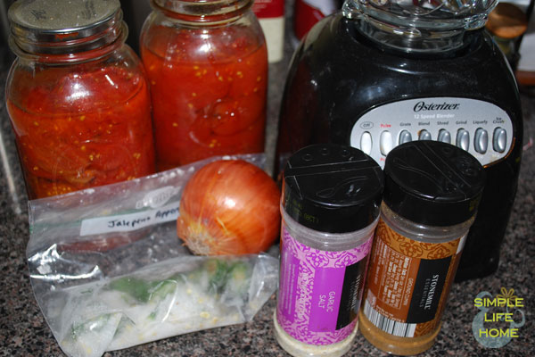 ingredients for homemade salsa recipe